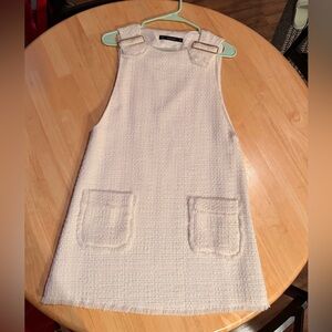 Zara White Tweed Dress